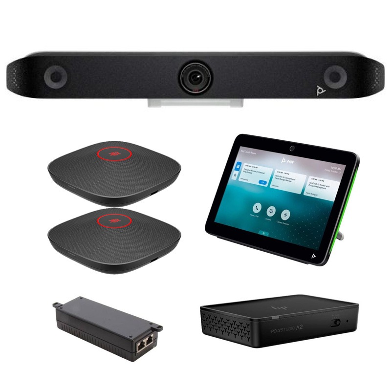 Salle moyenne MTR – Kit Poly Studio X52 + TC10 + 2x Mic A2