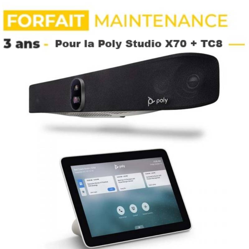 Maintenance Poly+ 3 ans pour Poly Studio X70 + TC8