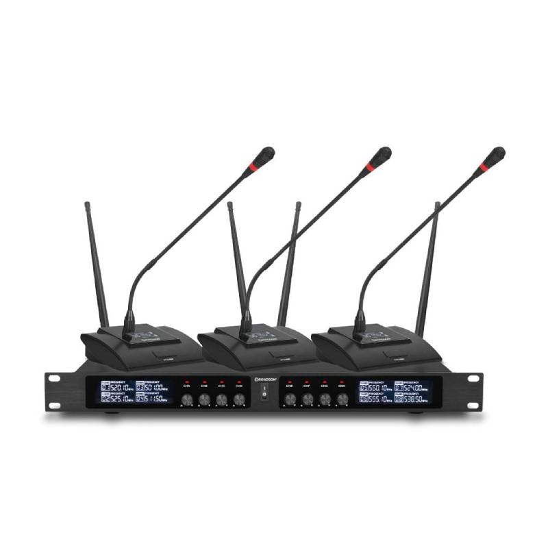Rondson Récepteur UHF BE-20CONF avec 8 micros sans fil (520.1 - 546.5 MHz)