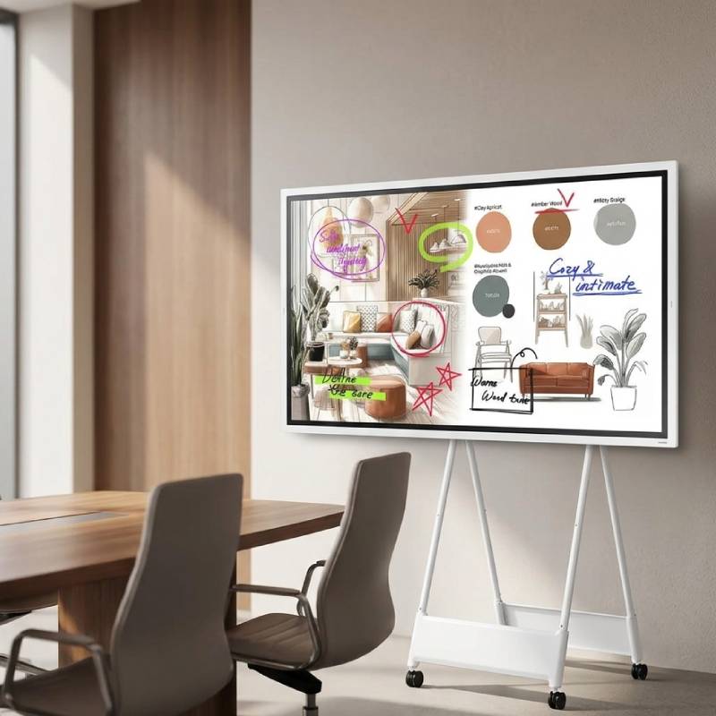 Pack Écran interactif Samsung Flip Pro WMFX 55'' + Support à roulettes