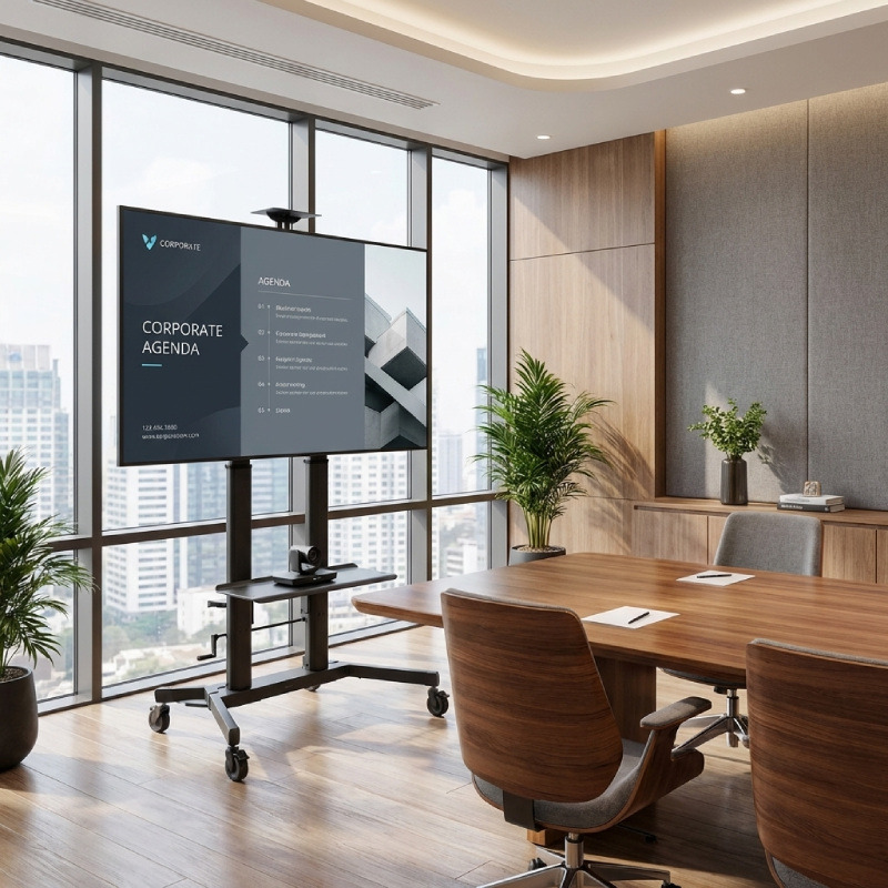 Pack écran 4K Samsung QBC 75'' + support mobile Vision VFM-F26