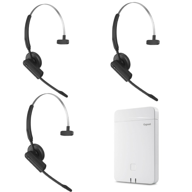 Pack 3 casques Gigaset CH21D PRO + Base Gigaset N670 DECT IP