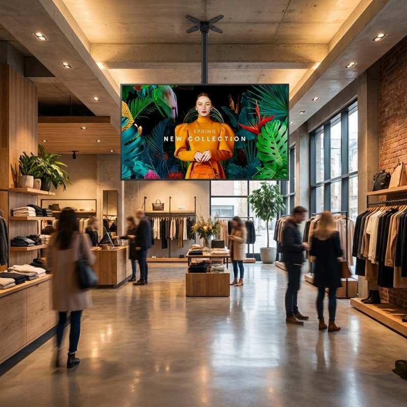 Pack écran Samsung QBC 55'' + Support plafond Neomounts