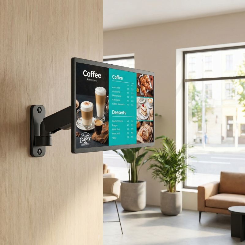 Pack écran Full HD Samsung QB24C 23,8'' + support mural Neomounts