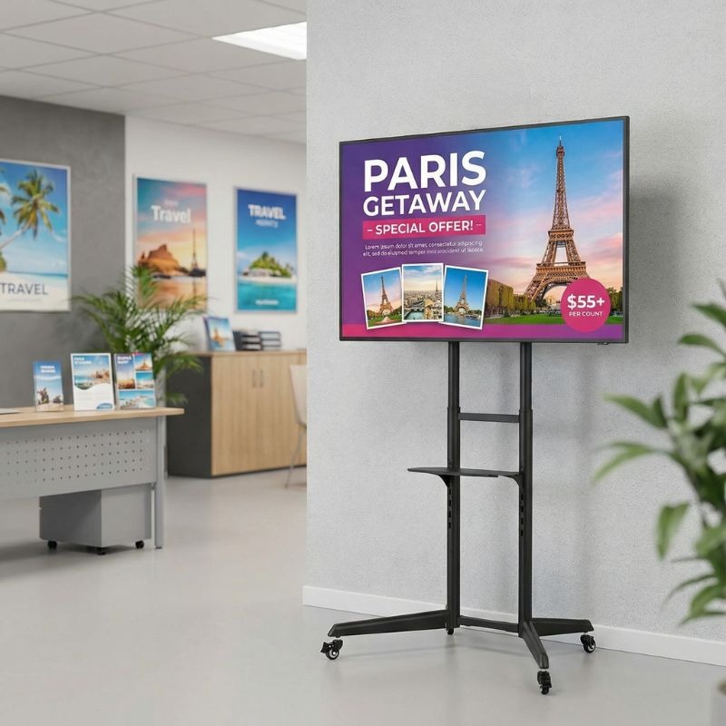 Pack écran 4K NEC MultiSync E658 65" + support mobile Neomounts