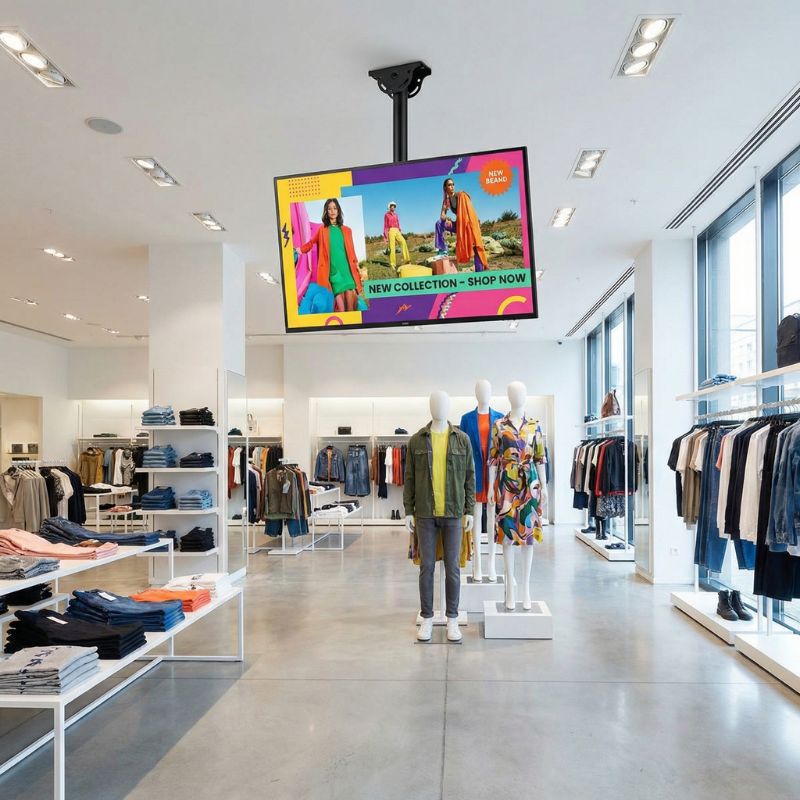 Pack écran 4K iiyama ProLite LH4365UHSB-B1 43" + support plafond Neomounts