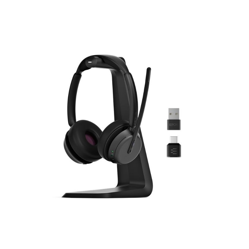 EPOS IMPACT 1000 USB-C Casque Duo + dongle et socle de charge