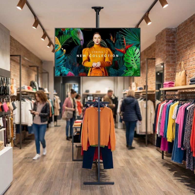 Pack écran 4K Samsung QBC 65" + Support plafond Neomounts FPMA-C340BLACK