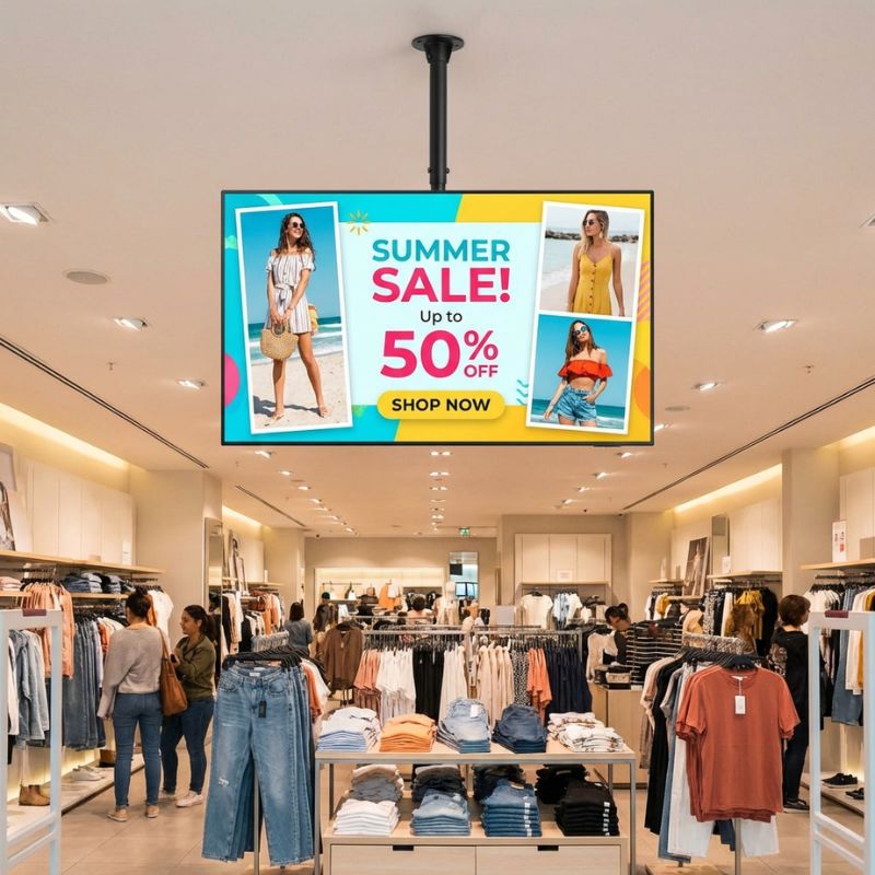 Pack écran 4K Samsung BE50FX-H 50" + support plafond Neomounts