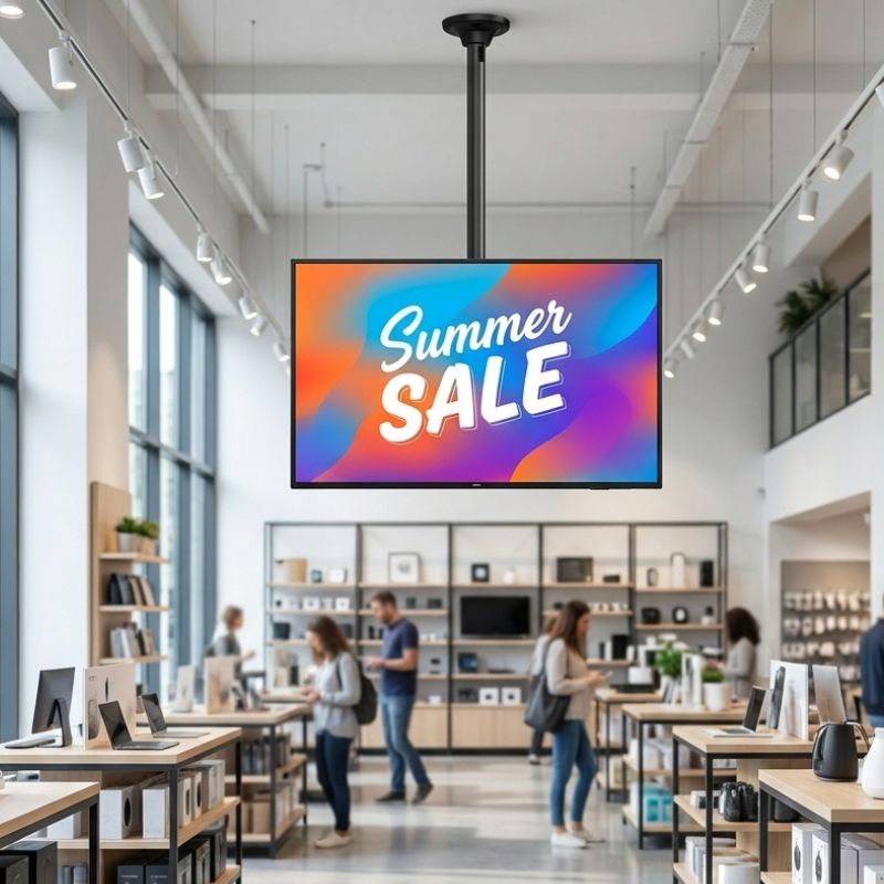 Pack écran Sony FW-65BZ40L 65" + Support plafond Neomounts