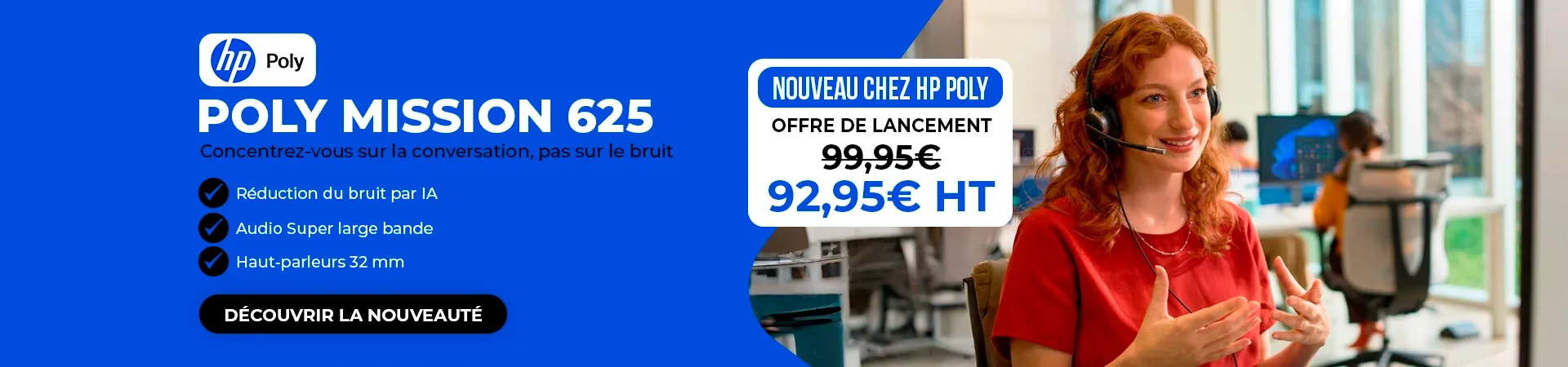 HP Poly Mission 625 USBCA Duo