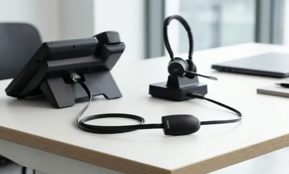 Accessoires de décroché électronique et mécanique pour gérer les appels depuis un casque sans fil
