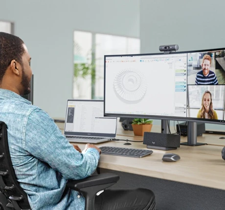 Webcams professionnelles pour postes individuels et télétravail