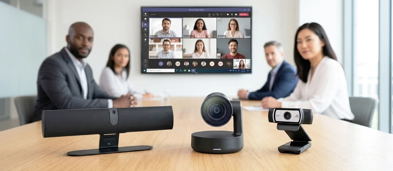 Barre vidéo, webcam ou caméra de visioconférence : quelle différence ?
