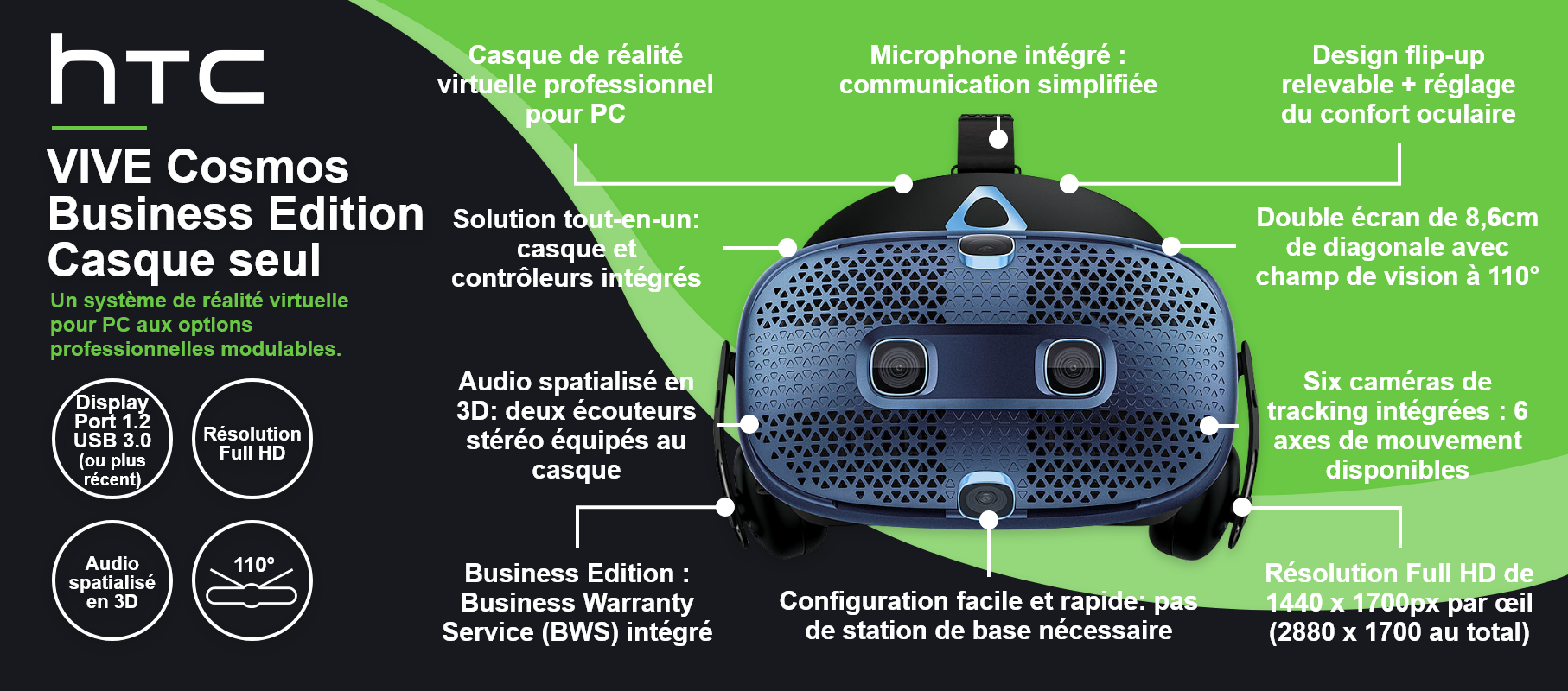 HTC VIVE Cosmos Business Edition – Casque seul