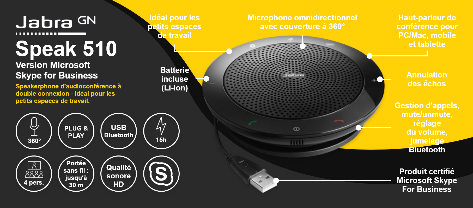 Jabra Speak 510 - Version Microsoft Skype for Business