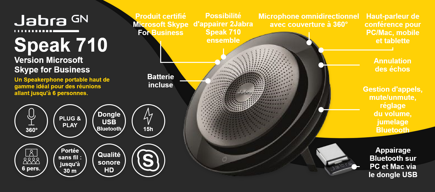 Jabra Speak 710 - Version Microsoft Skype for Business 