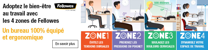 Fellowes zones ergonomiques