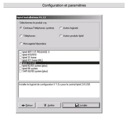 Configuration Tiptel 2/8