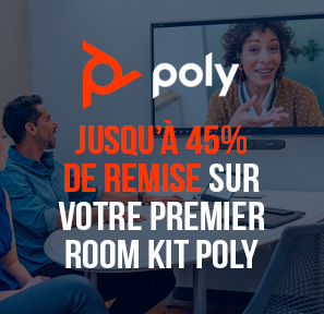 Jusqu’à 45% de remise sur votre premier Room Kit Poly 
